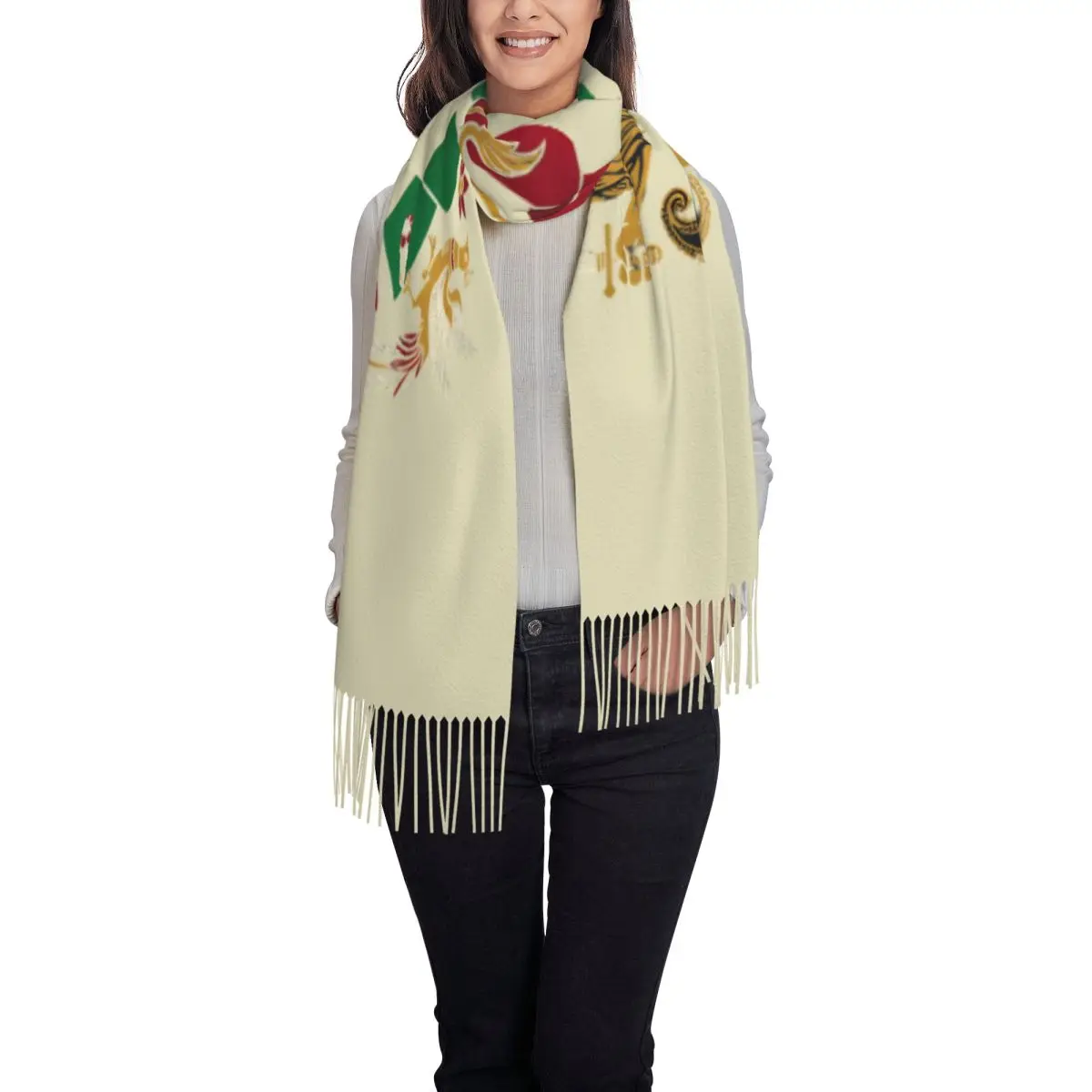 Warm Soft Scarf Winter Make Iran Great Again Shawls Wrpas Iranian National Emblem Gold Lion Custom Foulard Women Scarves Wraps