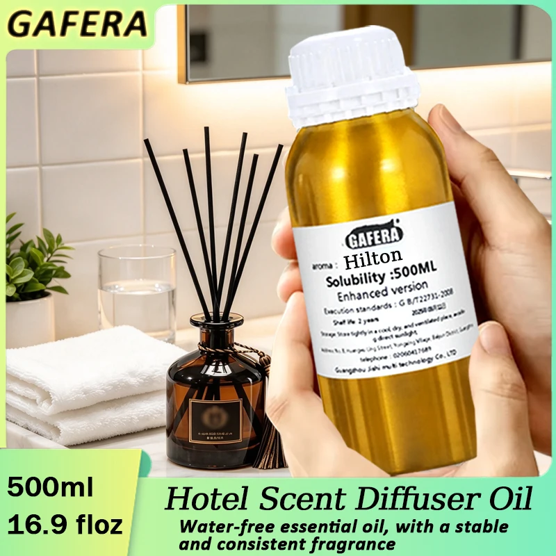GAFERA Diffuser Essential Oil, High-Quality Water-Free Essential Oil, Fragrance Inspired by Luxury Hotels, Hilton Scent—500 ml