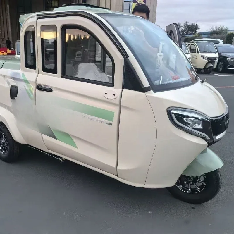 New electric three-wheeled pickup truck, small household pulling scooter, adult pick-up and drop-off children, battery pickup
