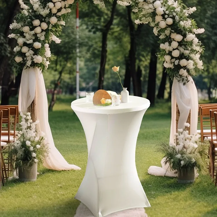 Folding cocktail table folding household dining table folding small round table plastic bar high bar