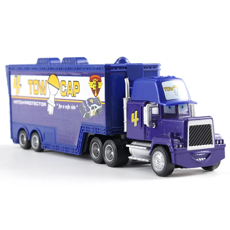 Auto-Transporter Lightning McQueen Jackson Storm Daniel Swervez Chick Hicks' Transporter Legierungs-Druckgussmodell Spielzeug-Container-LKW Geschenke – Detail 1