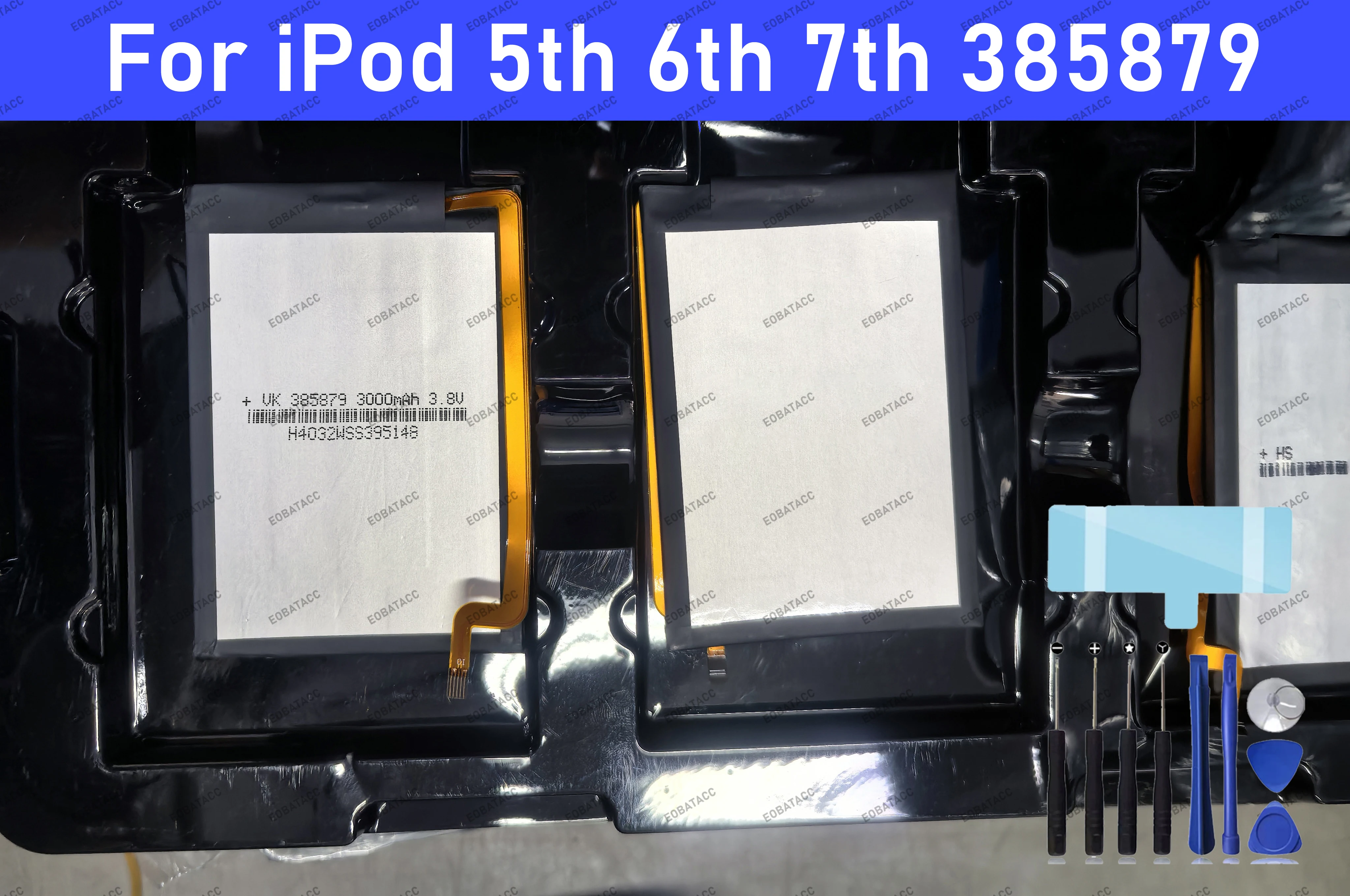 

3000mAh SSD HD Upgrade battery For iPod 5th gen video 30gb iPod 6th gen classic 80gb 120gb 7th gen 160gb Batteries