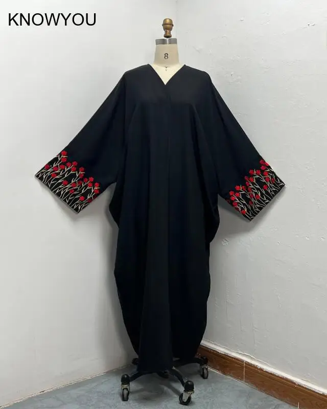 Djellaba Embroidery Open Dress Women Abaya Muslim Kimono Dresses Dubai Jalabiya Abayas Kaftan Islam Morocco Vestidos Kimono