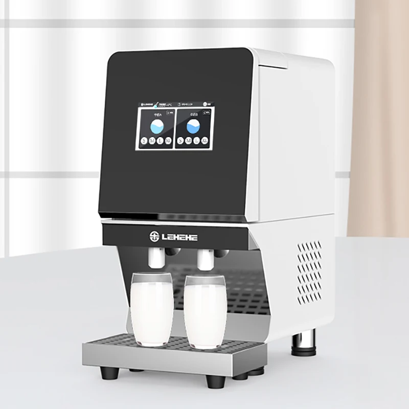 Dual Head Touchscreen Professional 2 Container 4L Automatic Milk Dosing Machine With Milk Fridge For Coffee And Tea Shop