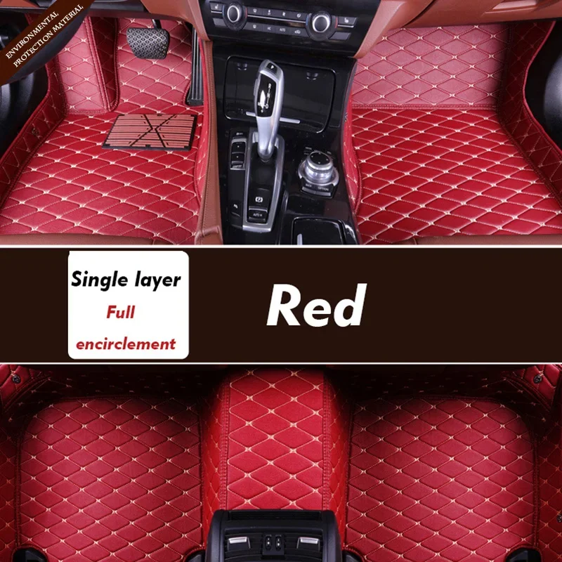 

For Jeep Wrangler JL 4 door 2020 2019 2018 Car Floor Mats Styling Decoration Protect Leather Accessories Rugs Waterproof Covers