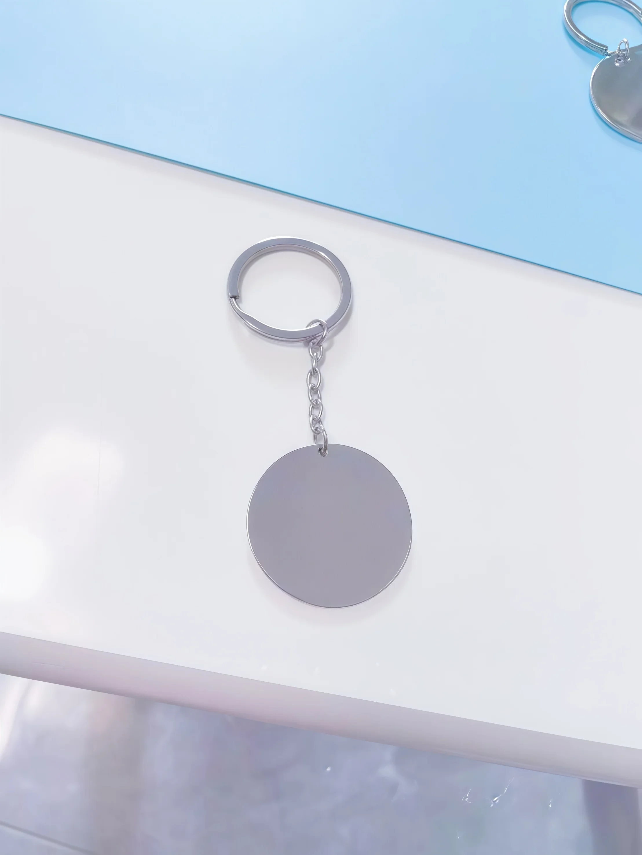 10PCS 35mm round Pet Dog ID Tag Blanks Stainless Steel Mirror Polish Customizable for Dog Cat Pendants Jewelry Keychain
