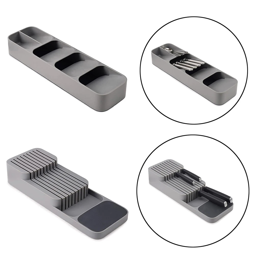 

Kitchen Drawer Organizer Tray Knives Flatware Silverware Holder for Cutlery Spoons Forks Storage Kitchen Accessories