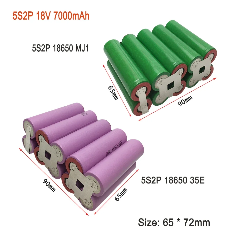 18650 MJ1/35E 7000mAh 20 แอมป์ 2S 3S 4S/5S2P,7.4V 10.8V 14.8V 18V สําหรับรถไฟแบตเตอรี่ Lassen แบตเตอรี่