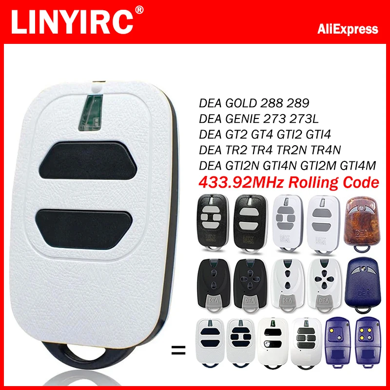DEA GTI2 GTI4 GT2 GT4 GTI2M GTI4M GTI2N GTI4N MIO TR2 TR4 TR2N TR4N Gate Remote Control 433MHz Rolling Code Hand Transmitter