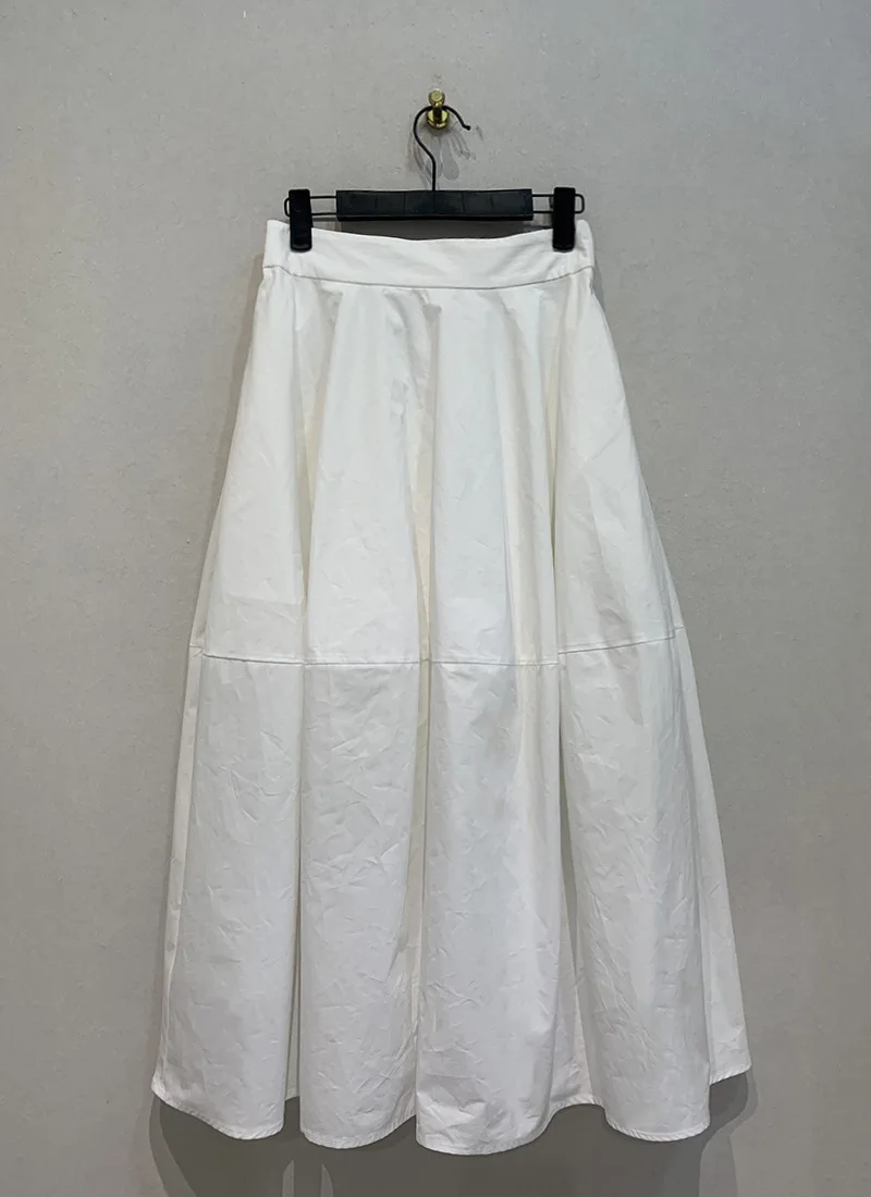 

New Fashion Vintage Lazy Soft Skirts Loose High Waist Patchwork Mujer Faldas All-match Solid Casual Ball Gown Slim Fresh Skirts