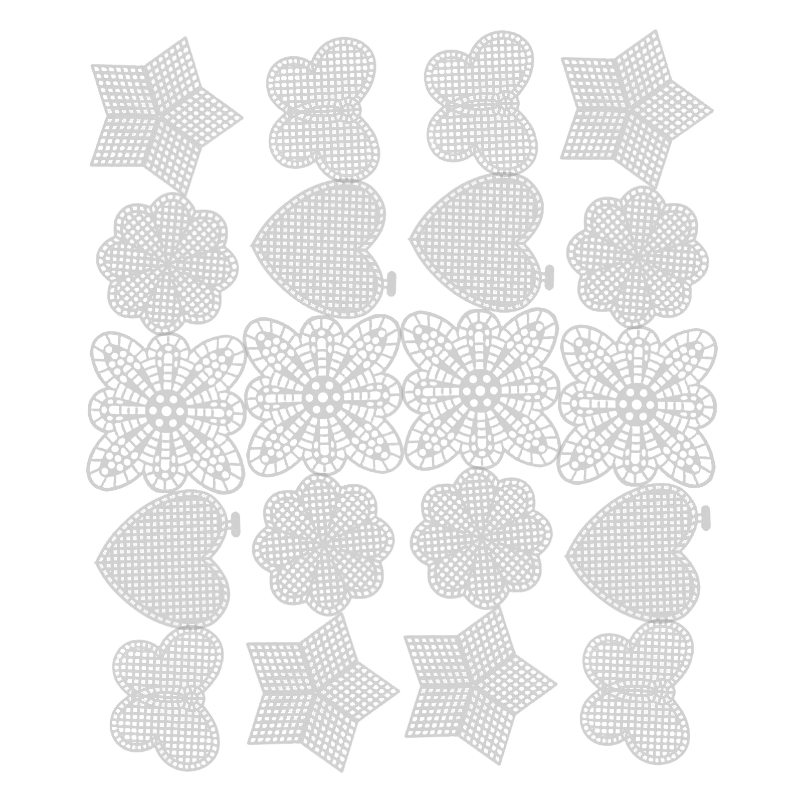 

Blank Mesh Sheet DIY Stitching Canvas Embroidery Kits Shapes Yarn Crafts Creative Hand Weaving Art Supplies Plastic Grid Canvas