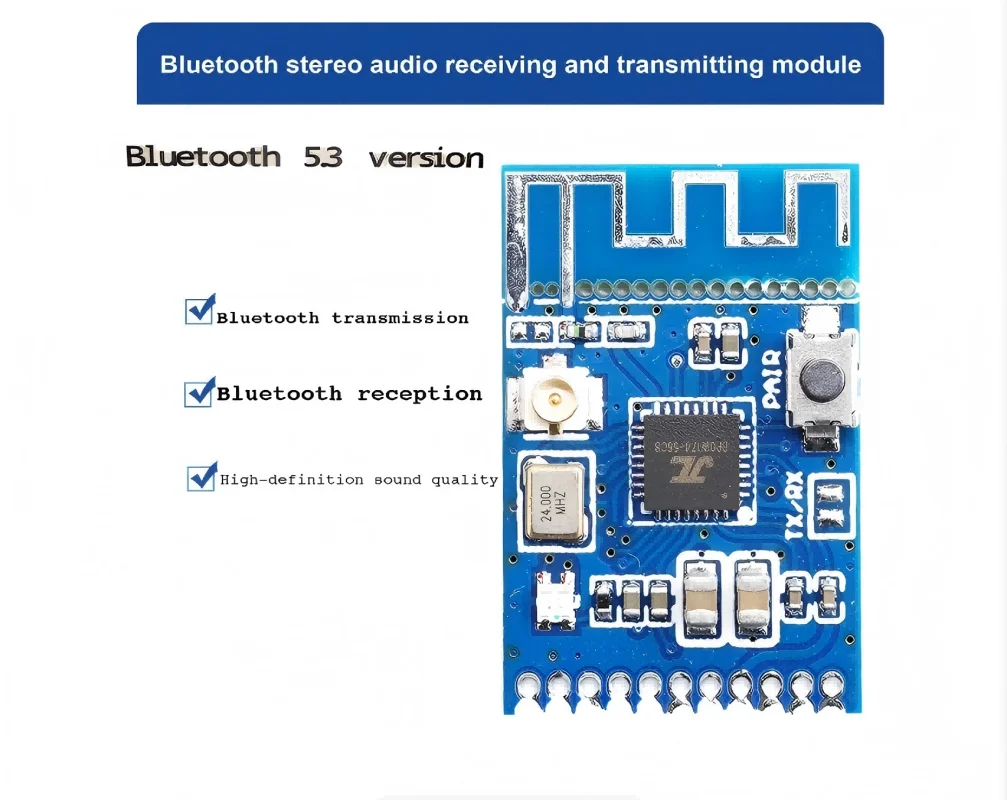Bluetooth module 5.3 Audio transmitter module Stereo GFSK transceiver Earphone board Wireless speaker KCX_ BT_ EMITTER 5