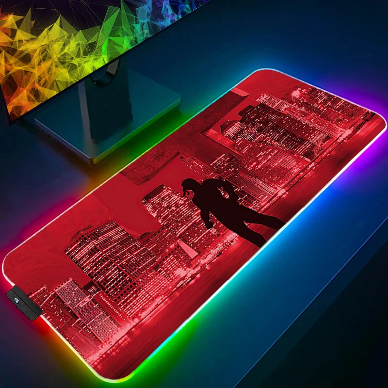 

Светодиодный коврик для мыши Daredevil eSports резиновый компьютерный ноутбук аниме клавиатура RGB коврик для мыши коврик для мыши клавиатуры геймерская подсветка настольный коврик