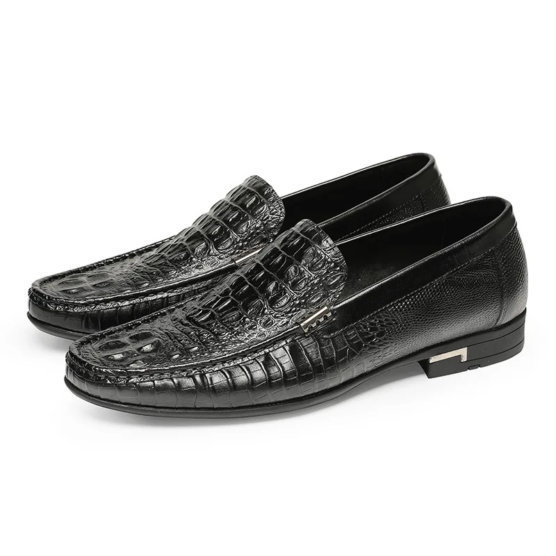 

High Quality Men's Dress Shoes Genuine Leather Loafers Business Casual Shoes for Men Flats Soft Sole Breathable Moccasins