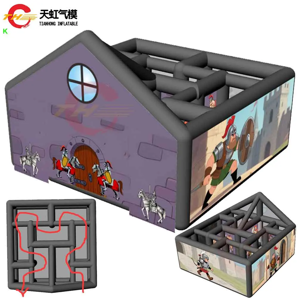 

5x5m Customize Inflatable Maze House New Design Inflatable Halloween Labyrinth Inflatable Haunted House Carnival Game