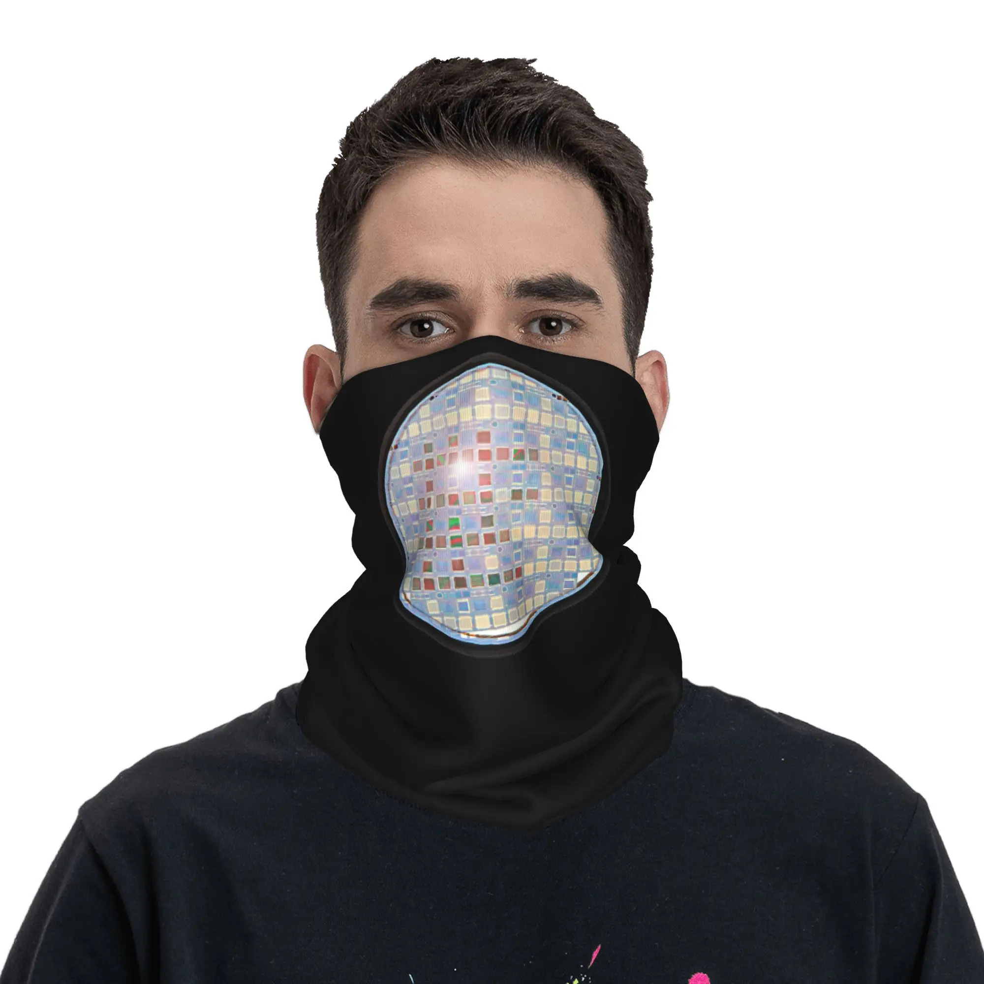 

Silicon Chips on a Wafer Bandana Neck Gaiter Printed Wrap Scarf Multi-use Cycling Scarf Running Unisex Adult Windproof