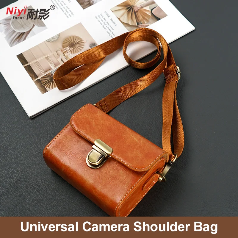 PU Leather Camera Case Shoulder Bag Portable for Ricoh GR3 GR2 Canon G7X Mark III G9X G7X II SX740 Panasonic TZ90 TZ85 TZ30 Sony