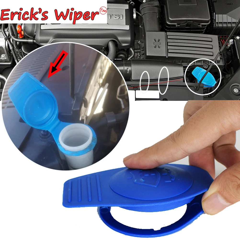 

Erick's Wiper Windshield Washer Fluid Reservoir Cap Tank Cover For VW Transporter T5 Tiguan Scirocco Beetle Golf Jetta Passat