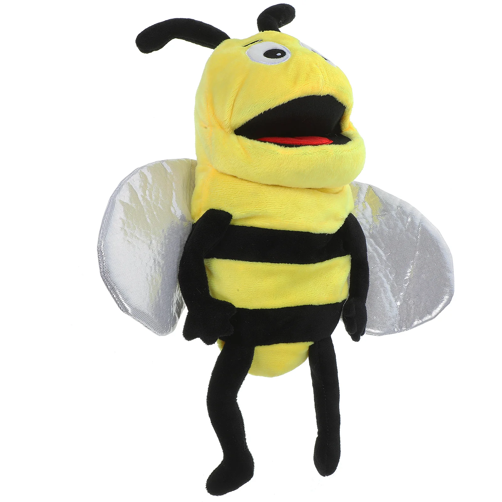 

Interactive Bee Hand Puppet Smooth Stuffed Cartoon Animal Puppets for Storytelling Early Education Parent-Child Play