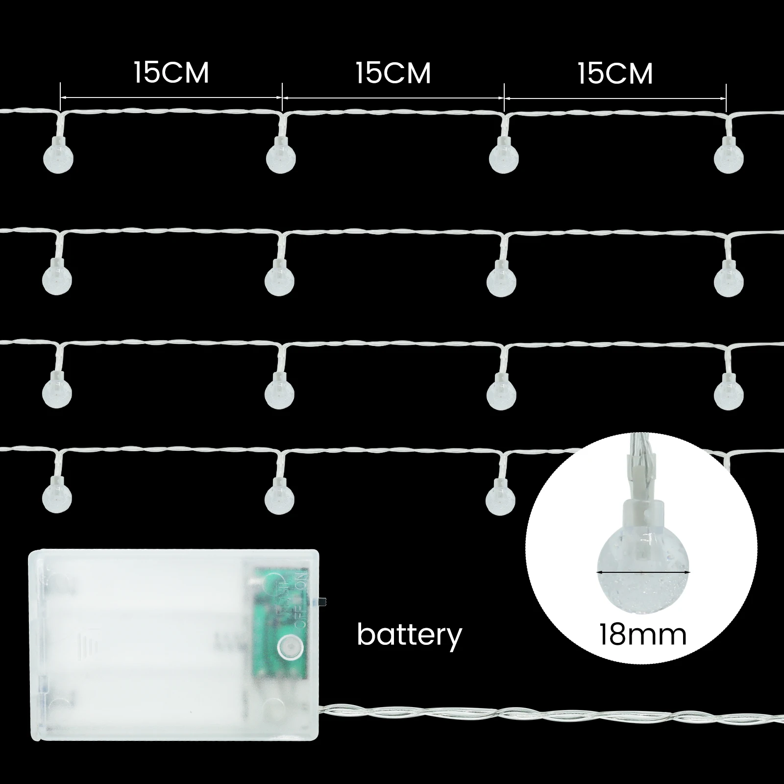 كرة صغيرة الجنية أضواء غلوب سلسلة أضواء USB/بطارية تعمل في الهواء الطلق LED جارلاند للمنزل حديقة الزفاف زينة عيد الميلاد