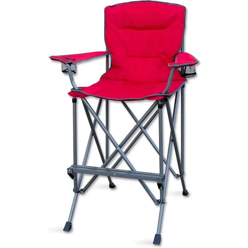 

RMS Extra Tall Folding Chair - Bar Height Director Chair for Camping, Home Patio and Sports - Portable and Collapsible