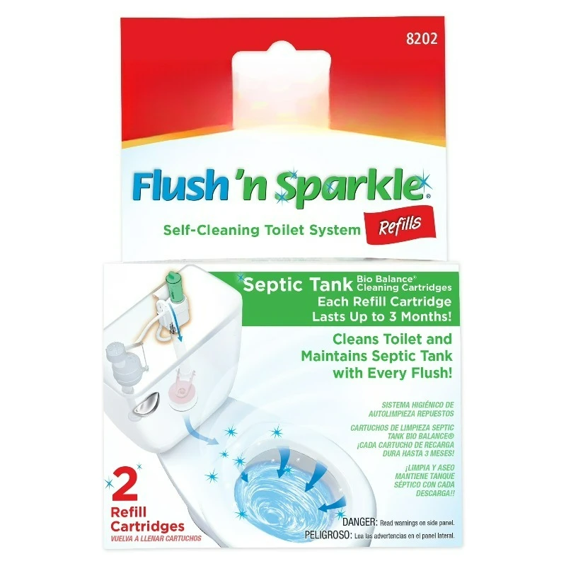 

8202P8 2 Pack Flush 'n Sparkle Septic Tank Treatment Cartridges 1 lb, 2 Piece