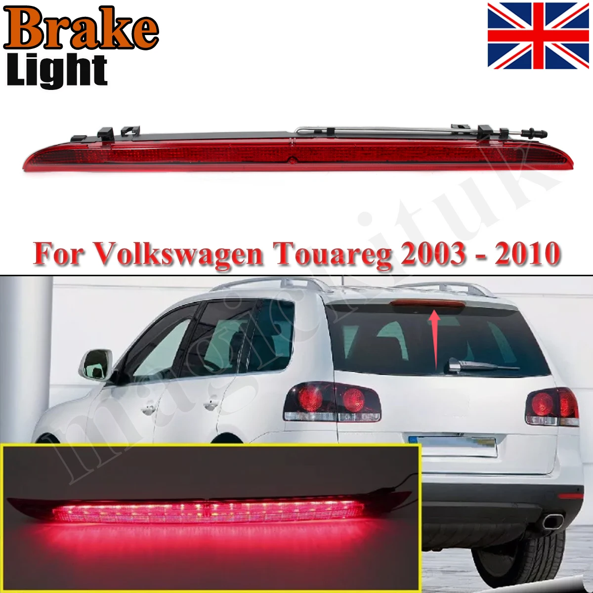 

LED Rear High-mounted Brake Light Third Stop Rear Brake Light 7L6945097B For Touareg 2003-2010