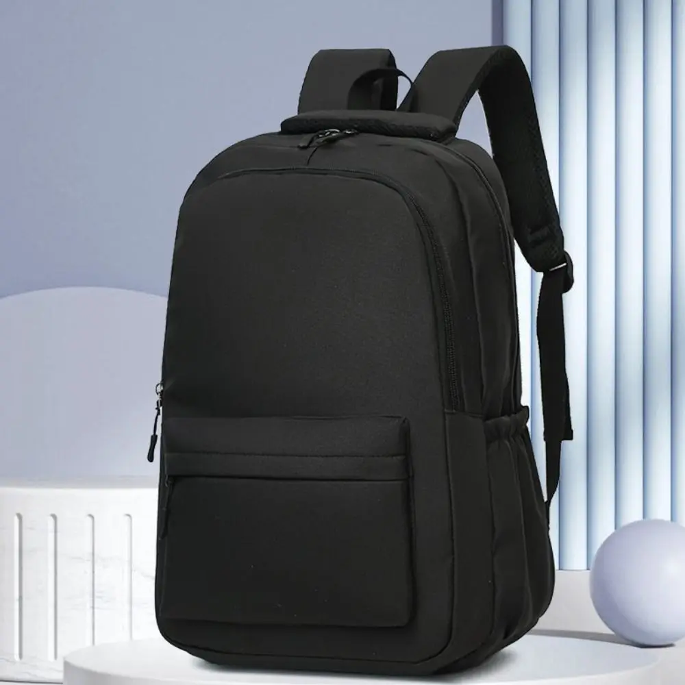 Zaino stile preppy tinta unita Borsa da scuola per studenti in stile coreano di grande capacità Borsa in nylon Borsa a tracolla per adolescenti Scuola