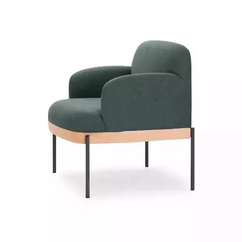 Nordic simple Internet celebrity fabric sofa chair small apartment living room home single light luxury double negotiation guest