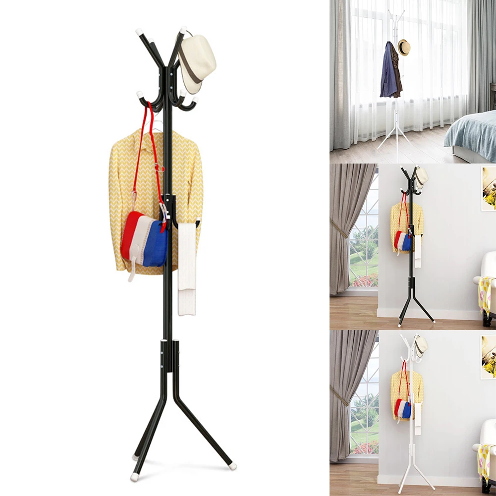 

Simple Floor-Standing Coat Rack 9-Hook Vertical Tree Branch Shape Holder Hat Scarf Handbag Storage Rack Home Clothes Hanger