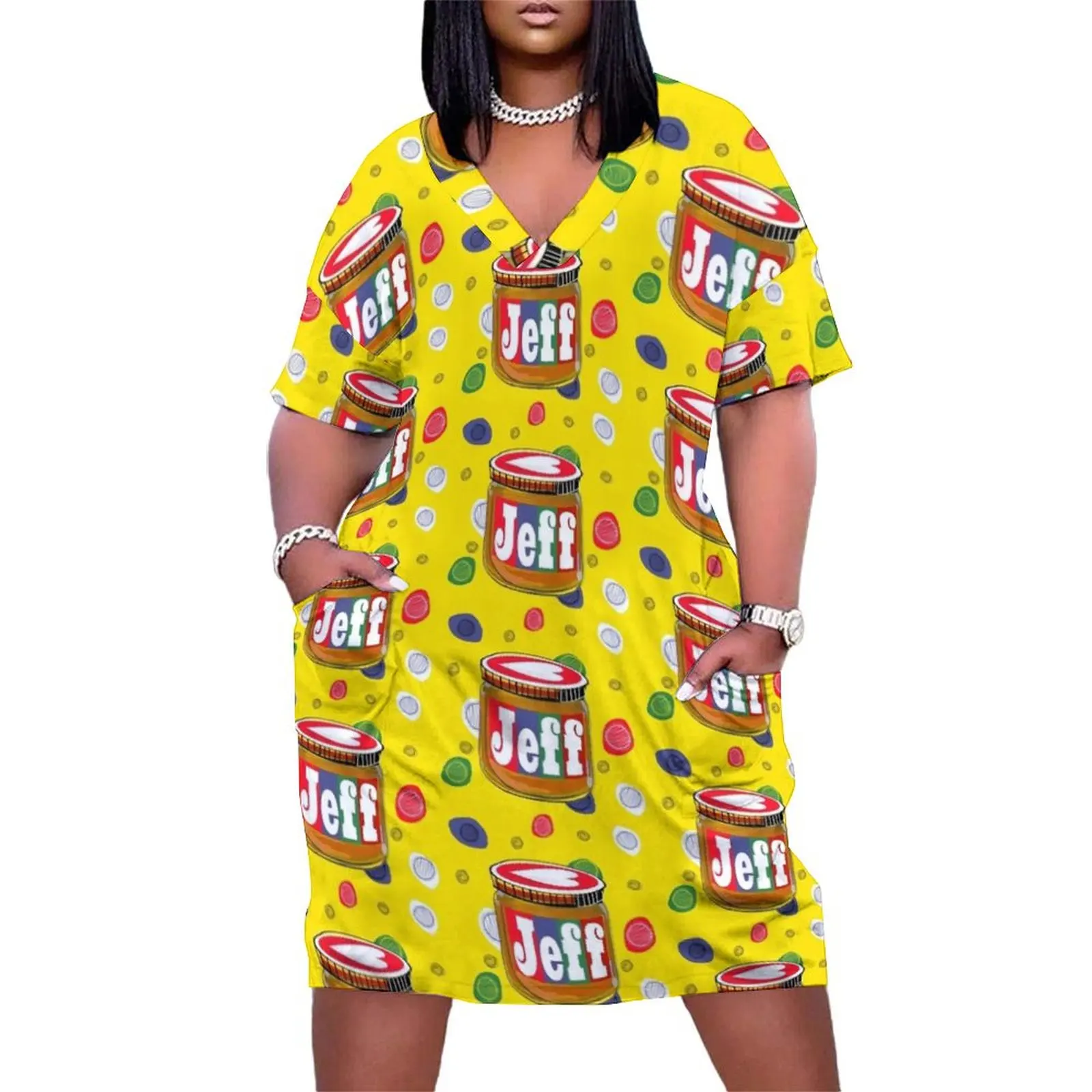 

My Name is Jeff Loose Pocket Dress clothes for women dress for women 2025 dress summer long sleeve