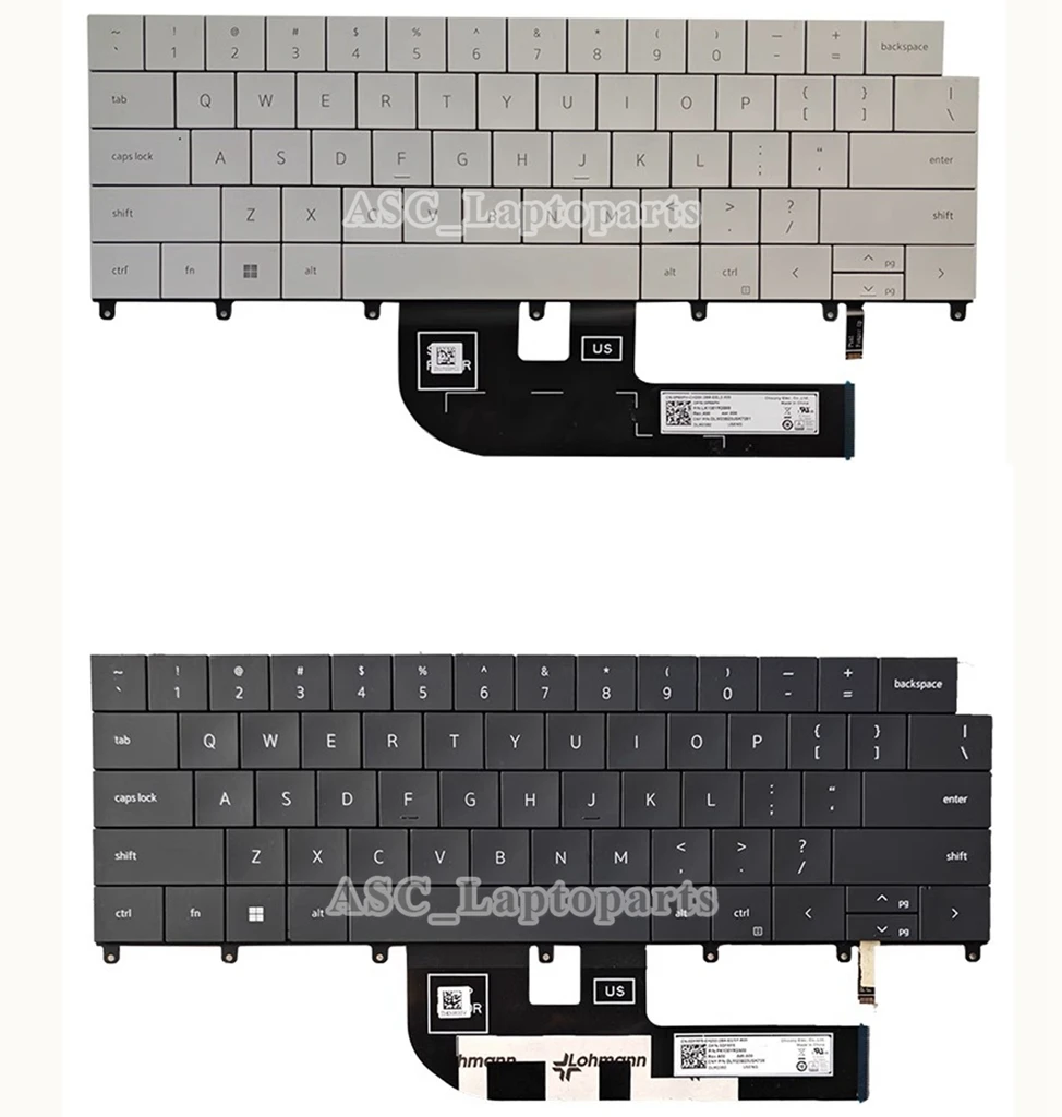 

Новая американская QWERTY-клавиатура для Dell XPS 14 9440/XPS 16 9640 0P66PH/0DFRF5 2024 с подсветкой, черный/белый, без рамки