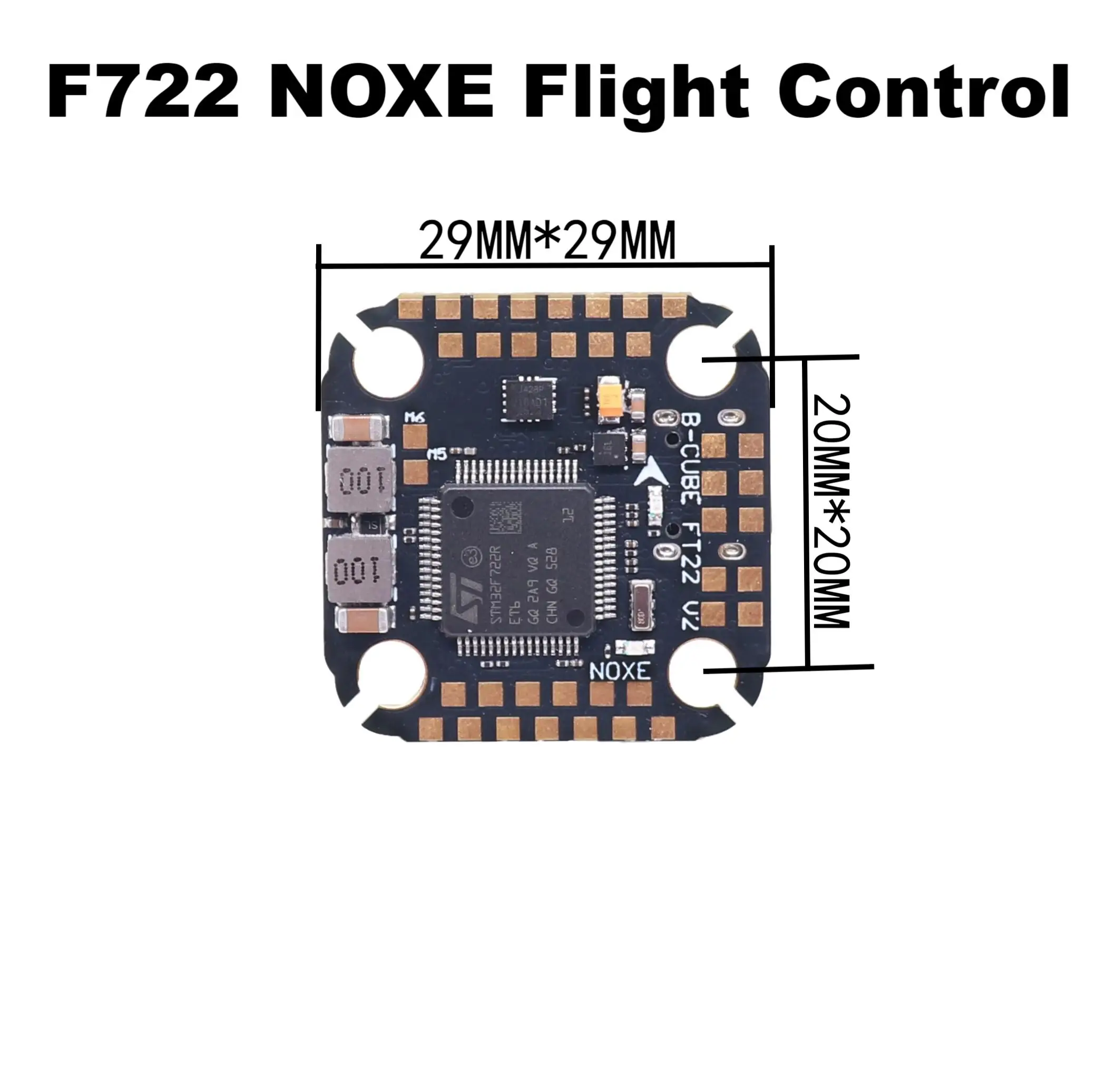 B-CUBE F722 NOXE FC ICM-42688-P 3-6S STM32 TYPE-C สำหรับ ELRS TBS CRSF SBUS IBUS DSM2 DSMX FPV โดรน 20X20MM
