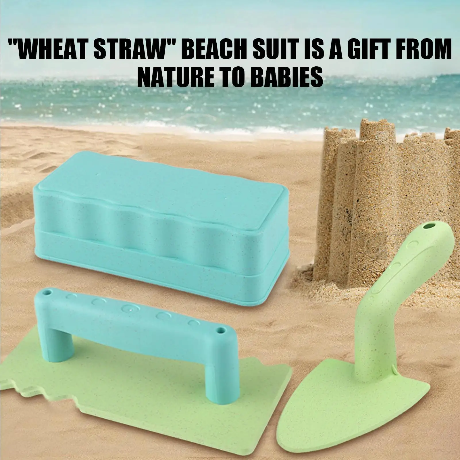 Brinquedos de praia leve conjunto de jogo de areia pá educacional molde de tijolo crianças férias de verão piscina parque aquático atividades ao ar livre