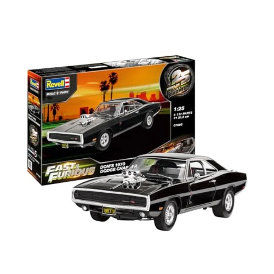 Fast and Furious Dom's 1970 Dodge Charger 1:25 Car Model Kit