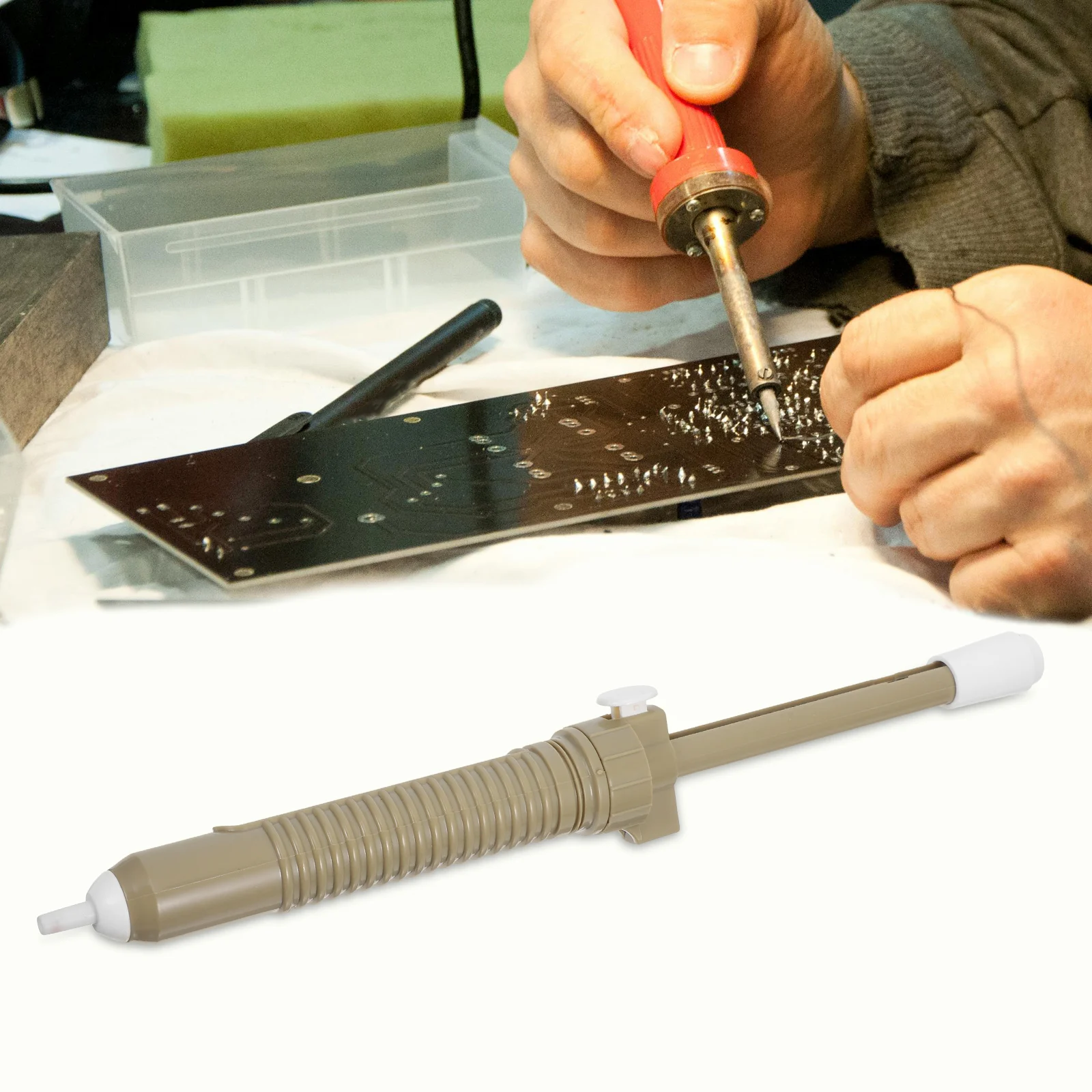 لحام مصاصة دليل ديسولديرينغ مضخة أداة اليد للإلكترونيات لحام لحام قوي شفط المحمولة أداة إزالة لحام