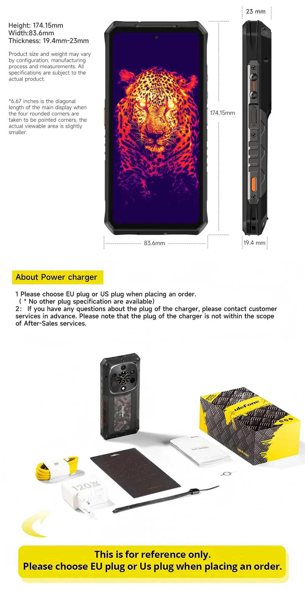 Ulefone Armor 28 Ultra T 5G AI Rugged Smartphone Android 1TB ROM+32GB RAM AMOLED 6.67" Dimensity 9300+