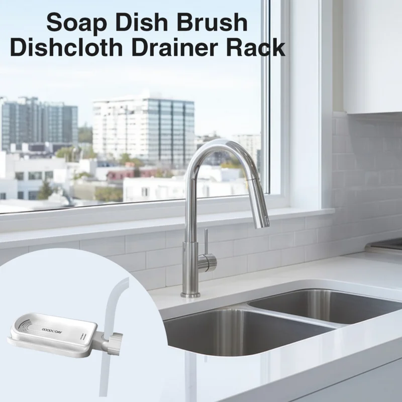 Kitchen Sink Sponge Holder Over Faucet Removable Hangings Drainage Rack Faucet Drain Rack For Soap Scrubbers kitchen supplies