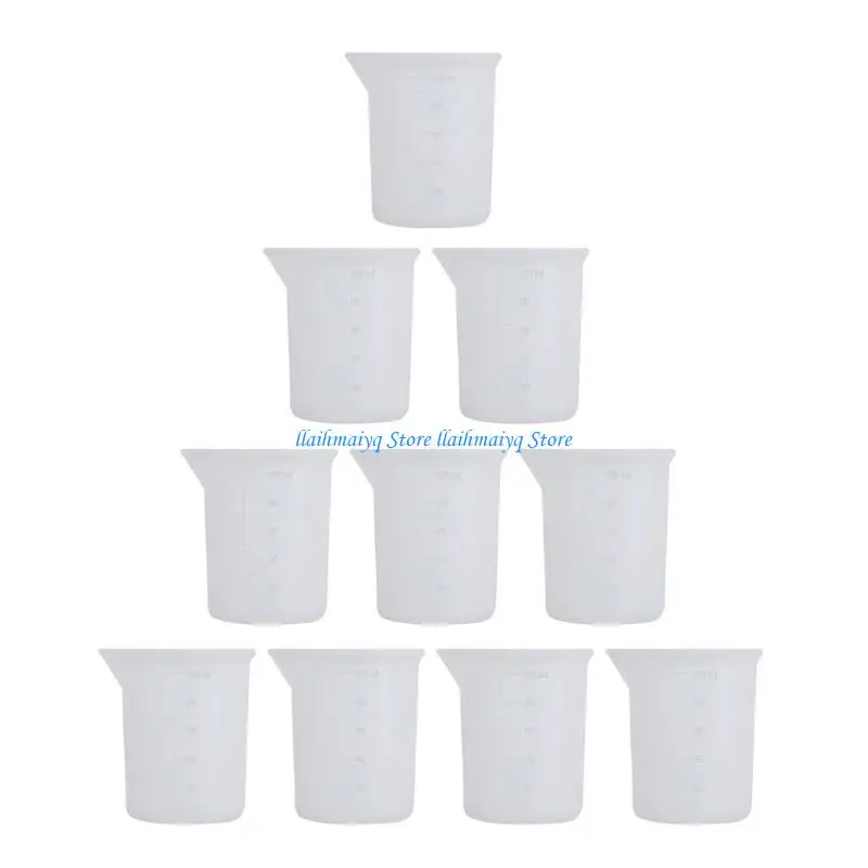 573B 10pcs Mixing Cups for Resin Silicone Measuring Cups 100ml Epoxy Resin Mixing Cup