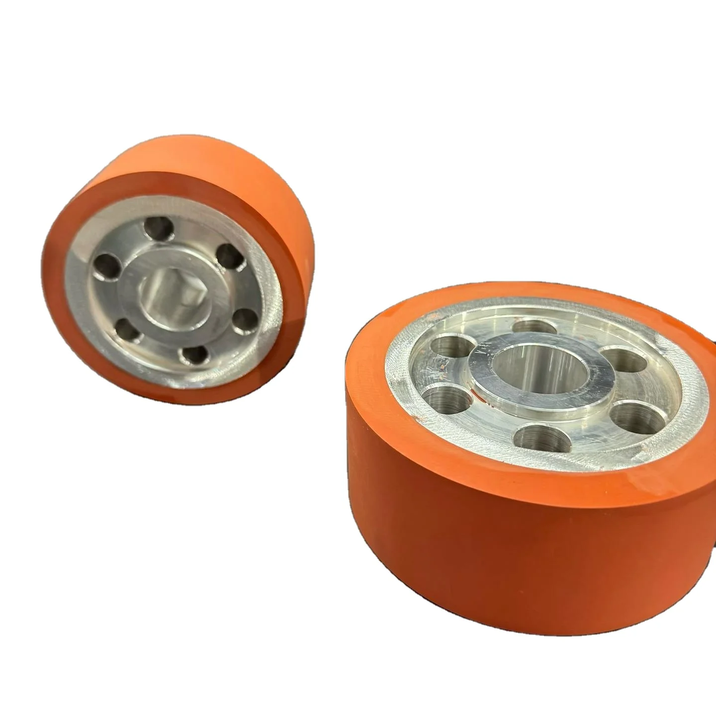 High Resilience Low Deformation Silicone Rubber Wheel Smooth Rolling for Plastic Product Processing Machines
