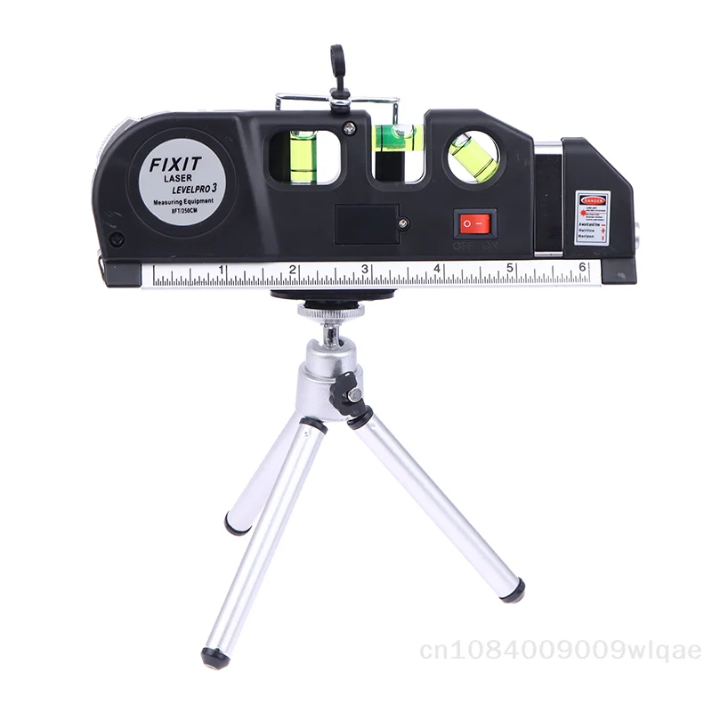 4-in-1 Laser Level Complete Set with Tripod - Infrared Laser Level, Tape Measure, Spirit Level & Ruler, Pro Measuring Kit
