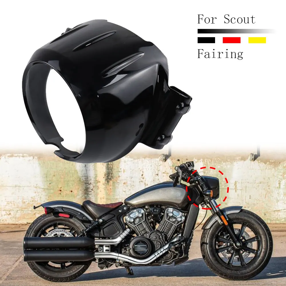 

Motorcycle Windshield Headlight Bezel Upper Cover Fairing Accessories For Indian Scout Sixty Bobber Twenty Rogue 2015-2023 Parts