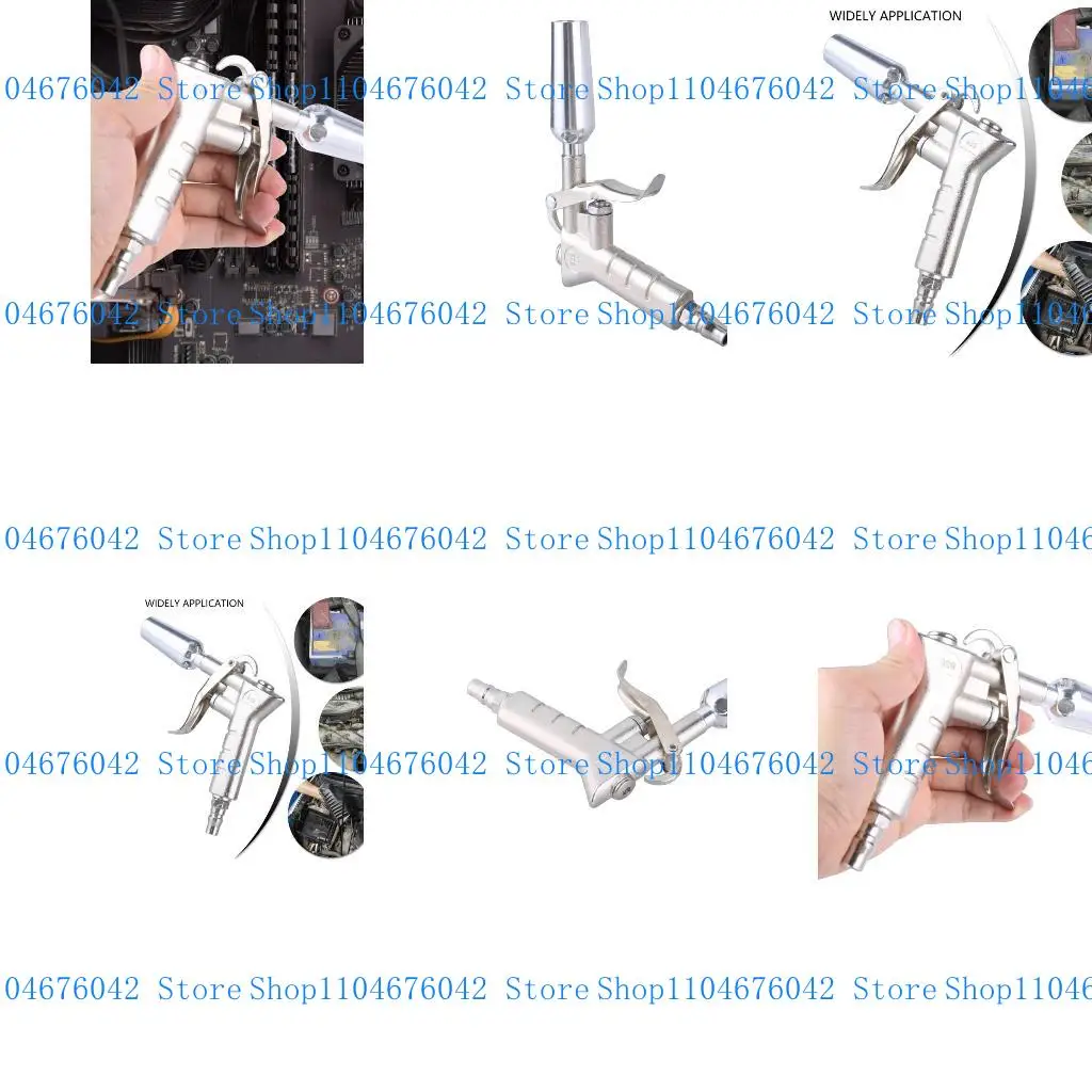Aluminum Alloy Air Blowing Gun With Copper Nozzle, 11cm Steel Extension and Quick Release Connectors For Easy Use