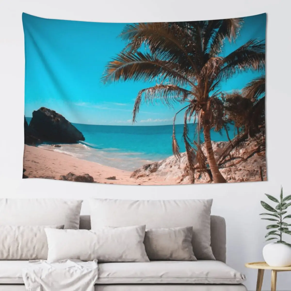 

Palm Tree By The Beach Tapestry Things To The Room Living Room Decoration Room Decor Cute Aesthetic Decoration Tapestry