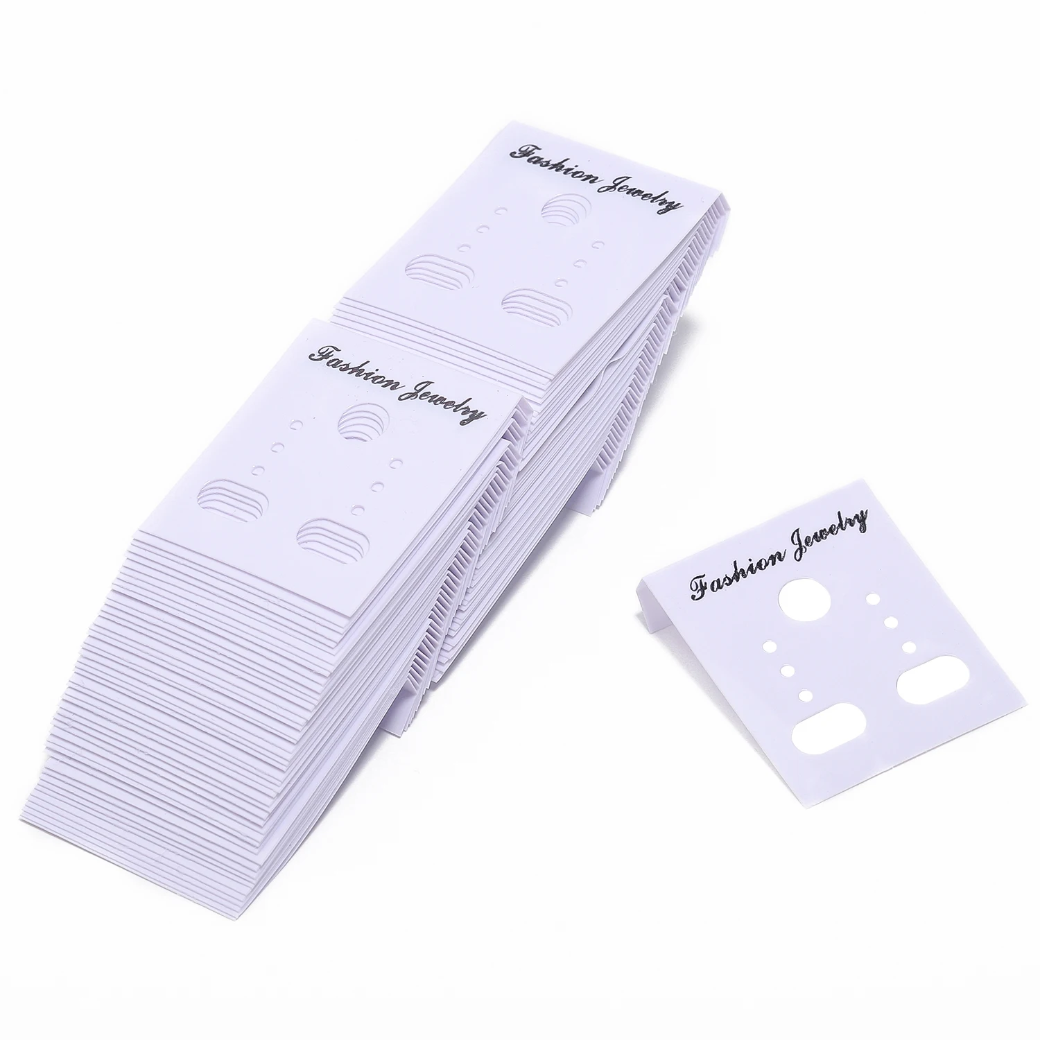 50/30pcs 3.5x3mm 5x3.5mm Earrings Necklaces Jewelry Plastic Display Cards Retail Price Tag Label Earring Stud Organizer Holder