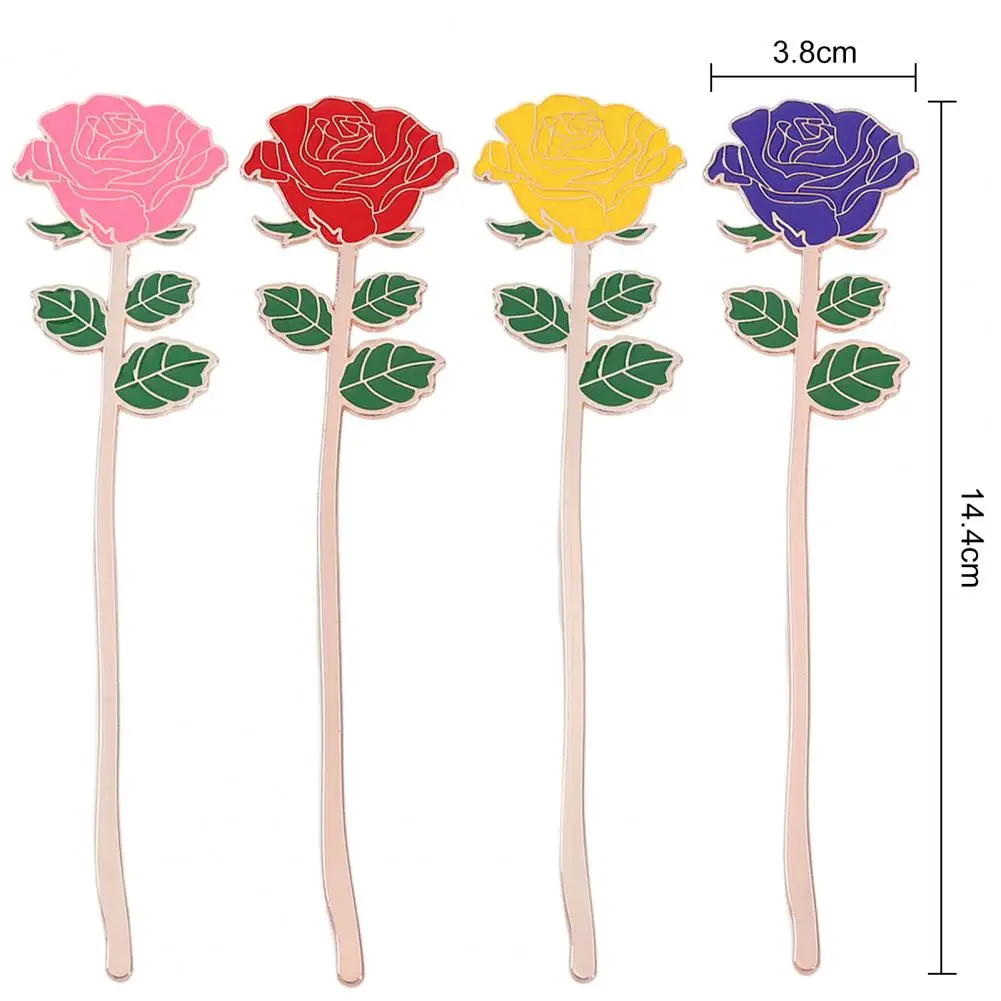 14.4cm Rose Bookmark Metal Book Page Holder Teacher Appreciation Gift For Reading Lovers Valentine's Day Christmas Birthday Gift