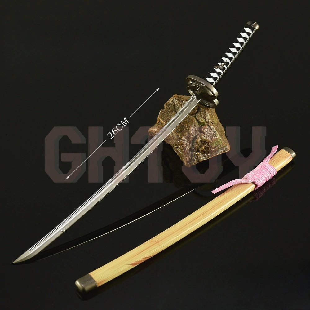 Periféricos de juego Ghost of Tsushima de 26cm/10,24 pulgadas, modelo de cuchillo, colección de adornos de exhibición de escritorio, regalo de cumpleaños para niños
