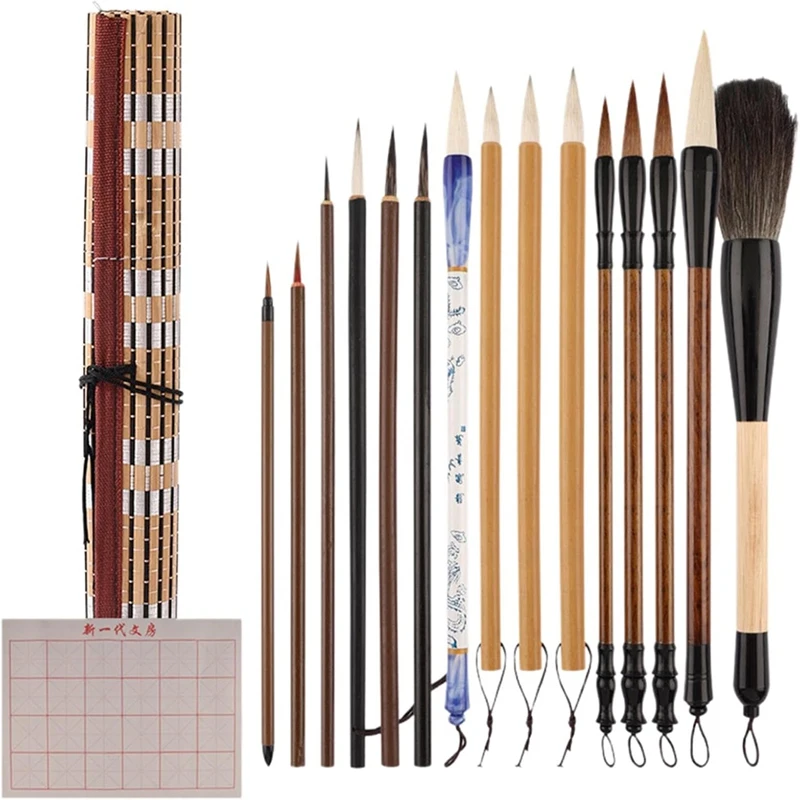 

Traditional Chinese Brushes - Long-Lasting Chinese Art Brushes,Multi-Use Brushes For Drawing, Chinese Brush Painting-AD03