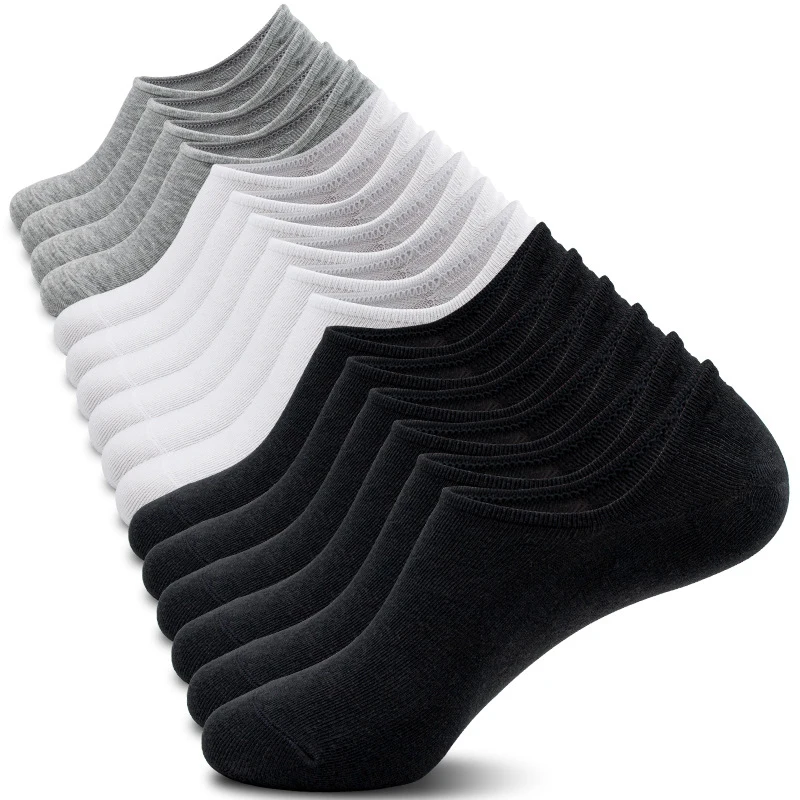 

10 Pairs Unisex Casual Plain Color Boat Socks Thin Breathable Comfy Anti Odor Sweat-absorbing Low Cut Ankle Socks For Men Women