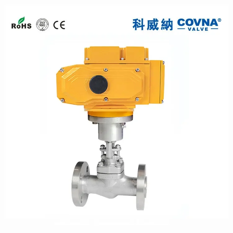 COVNA Double Flange 3 inch Stainless Steel Multi Turn Intelligent Motorized Steam Globe Valve